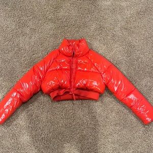 orange zara water repellent garment